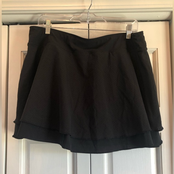 Prince black two layer tennis skirt, XL - Picture 2 of 12